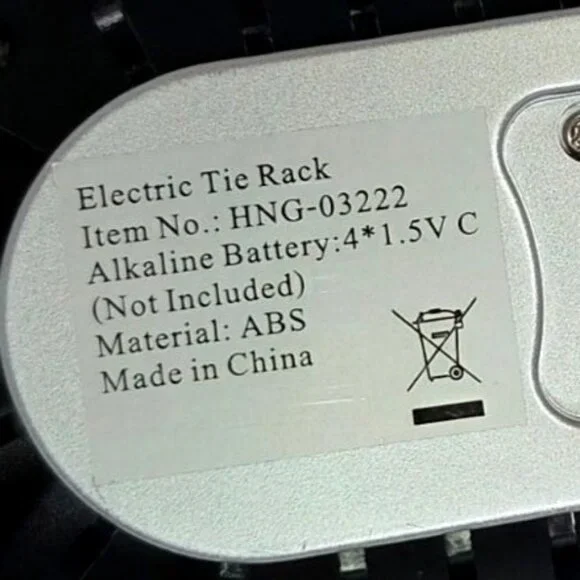 Honey-Can-Do Electric Tie & Belt Organizer LED Light & Rotating Function Battery - Picture 7 of 7